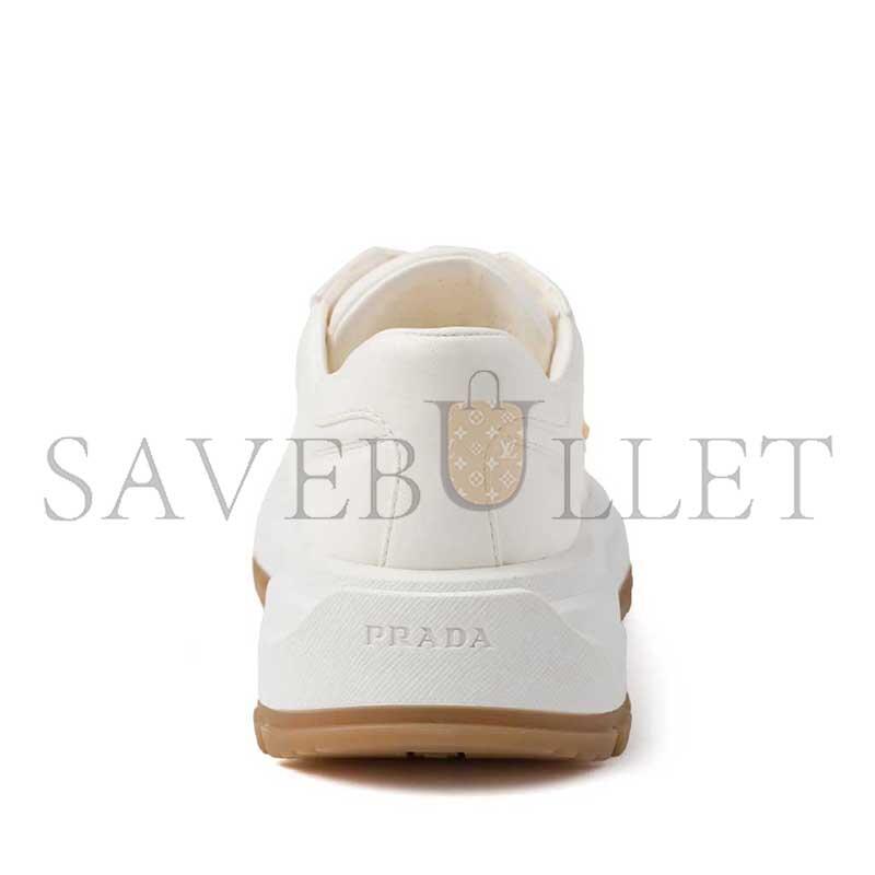 Pra*a triangle-logo leather sneakers 1e804m